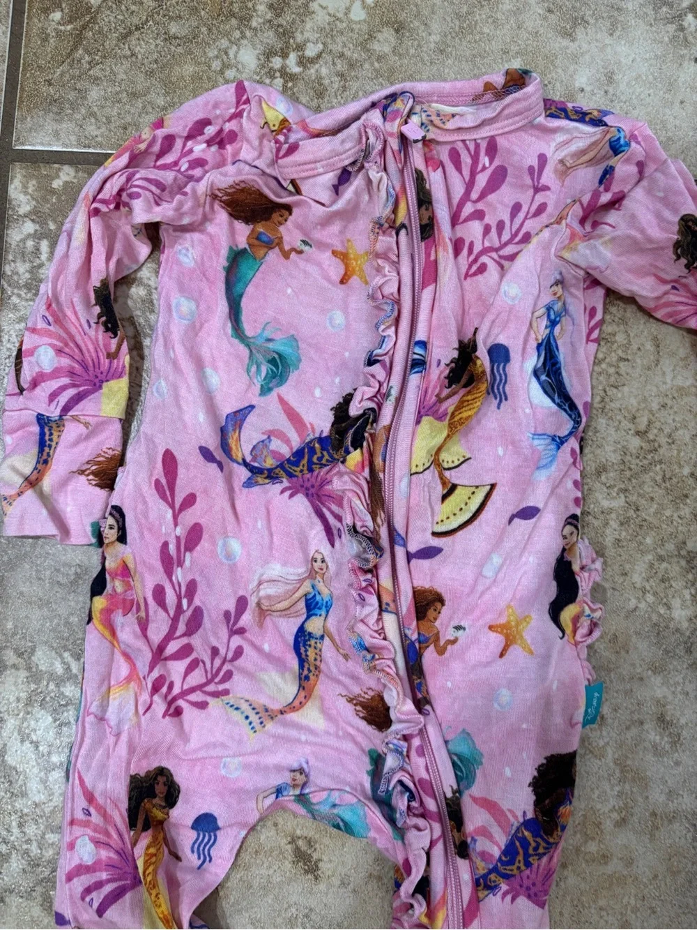 Posh Peanut Disney The Little Mermaid Pink Sleeper